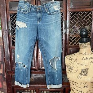 JOE’S JEANS Distressed Cropped Boyfriend Jeans